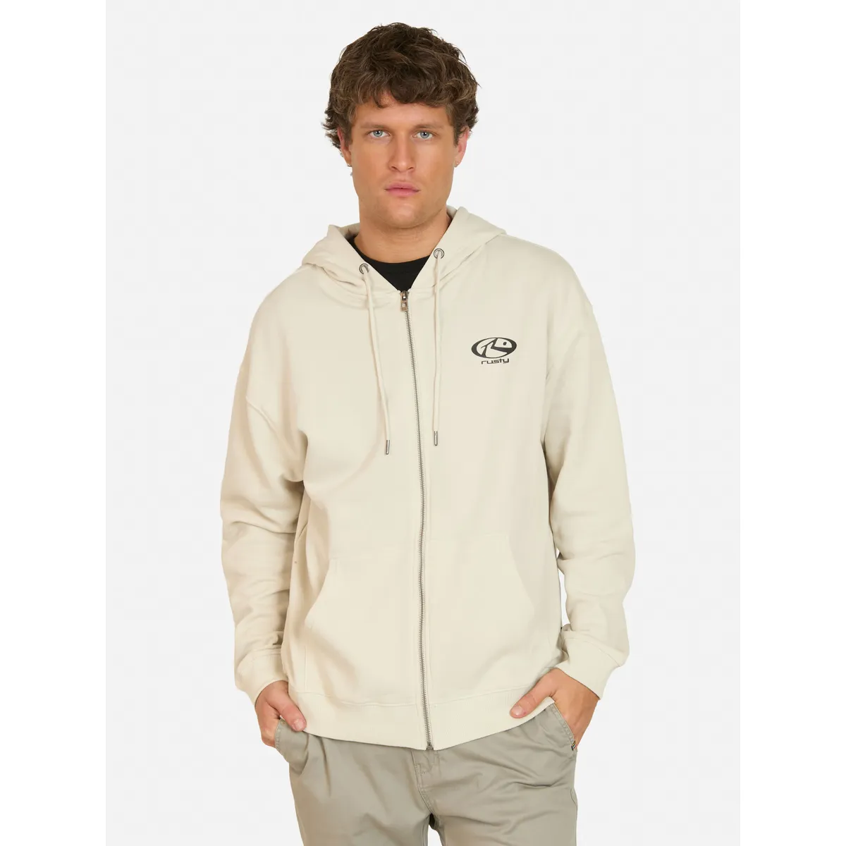 RUSTY - Poleron FZ Brine Blanco Hombre Rusty - Blanco