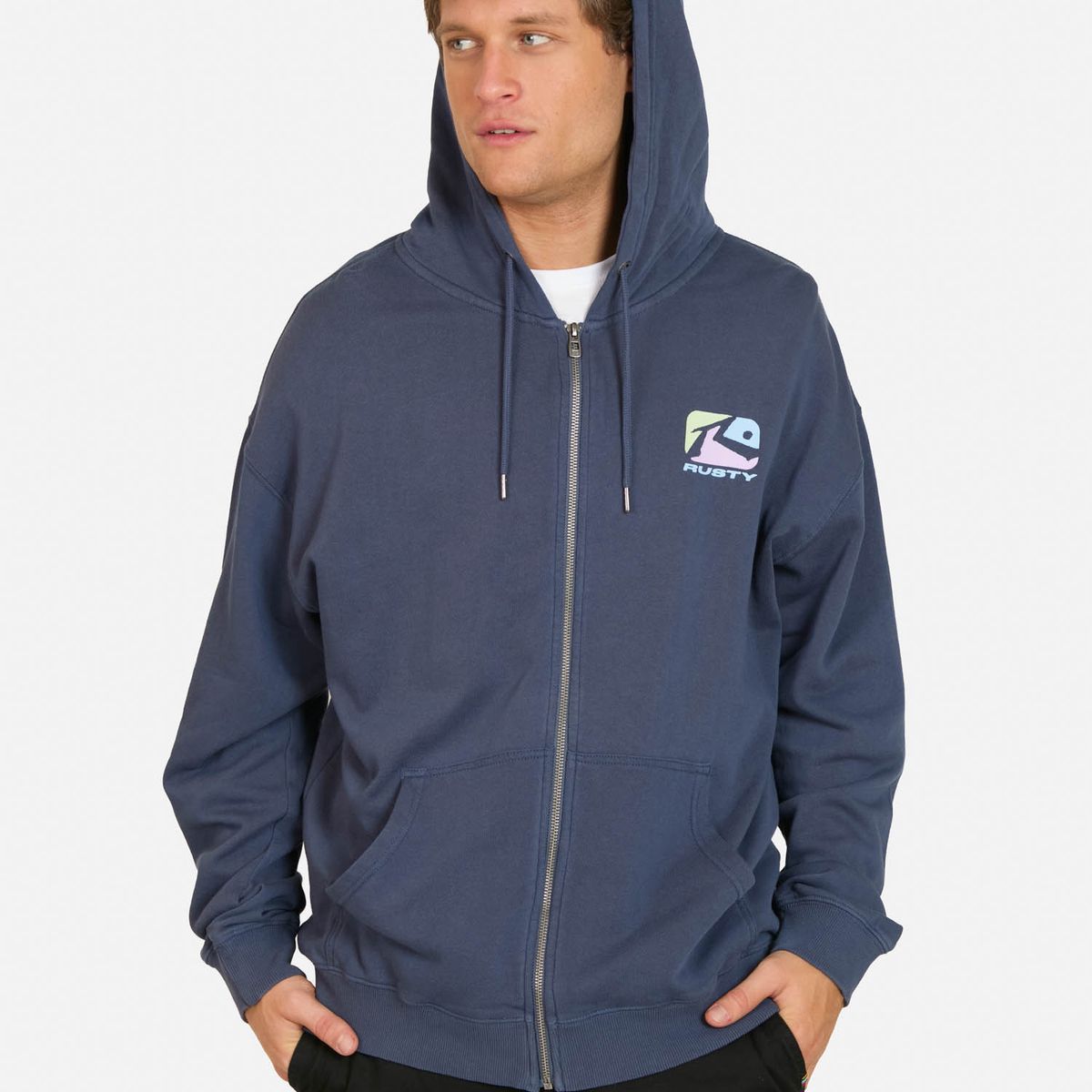 RUSTY - Poleron FZ Brisa Azul Hombre Rusty - Azul