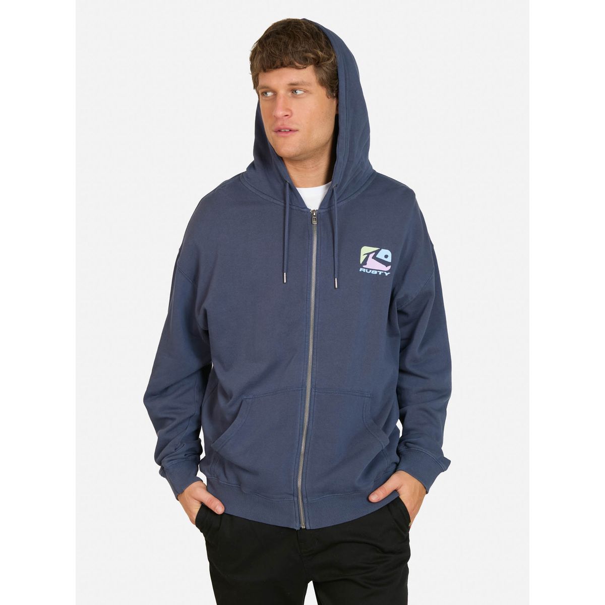 RUSTY - Poleron FZ Brisa Azul Hombre Rusty - Azul