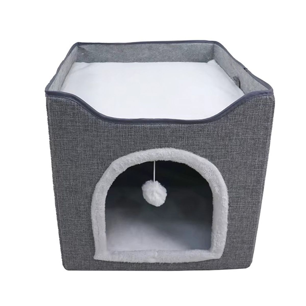 LITTLE PETS - Cama Mascota Soft Confort Plegable Con Techo 39cm