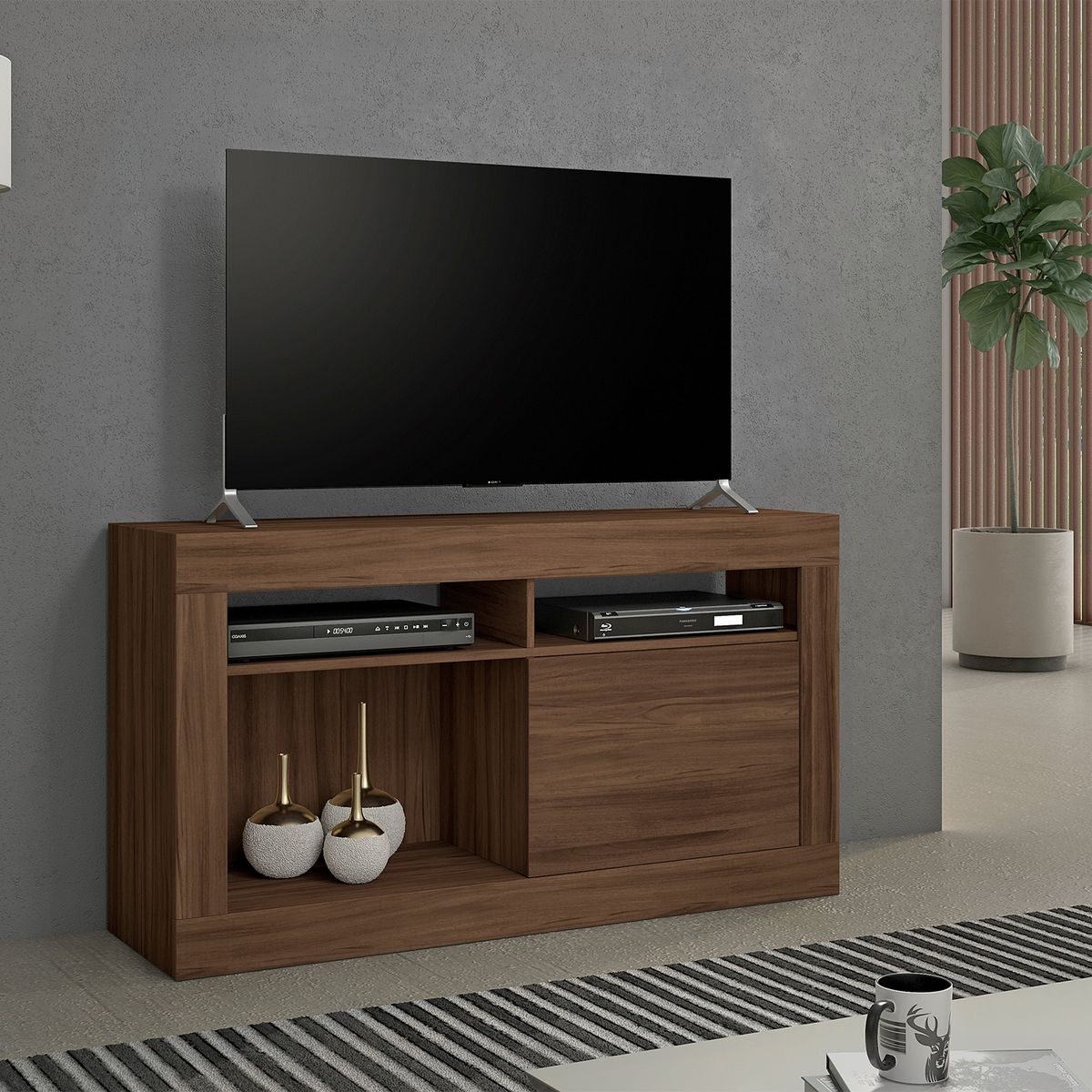 HOME MOBILI - Rack TV 50" Café Acasia Home Mobili