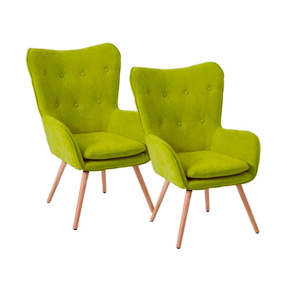 SDFIT - Set 2x Sillas Sitial Poltrona Marshall - Verde C - B5077-2