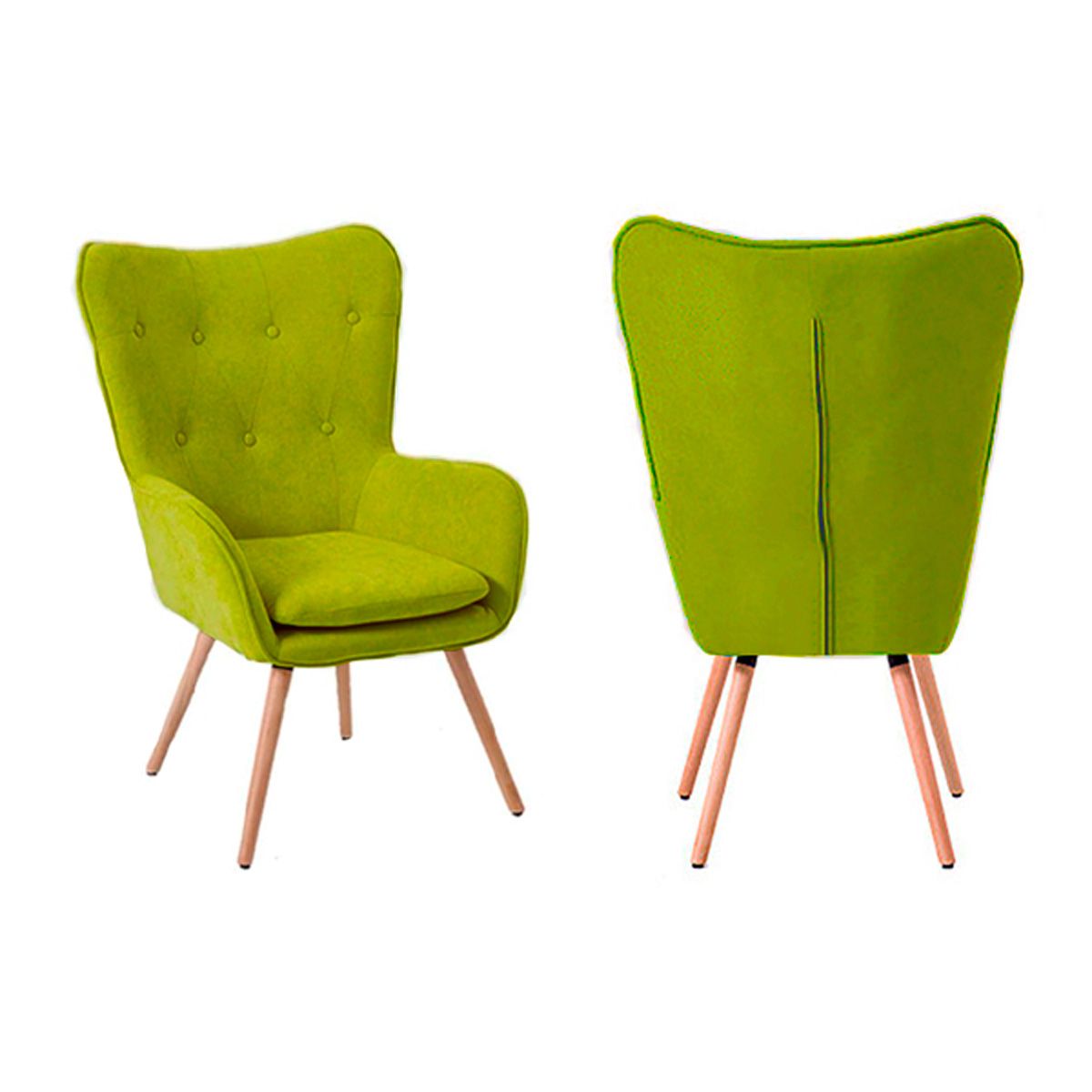 SDFIT - Set 2x Sillas Sitial Poltrona Marshall - Verde C - B5077-2