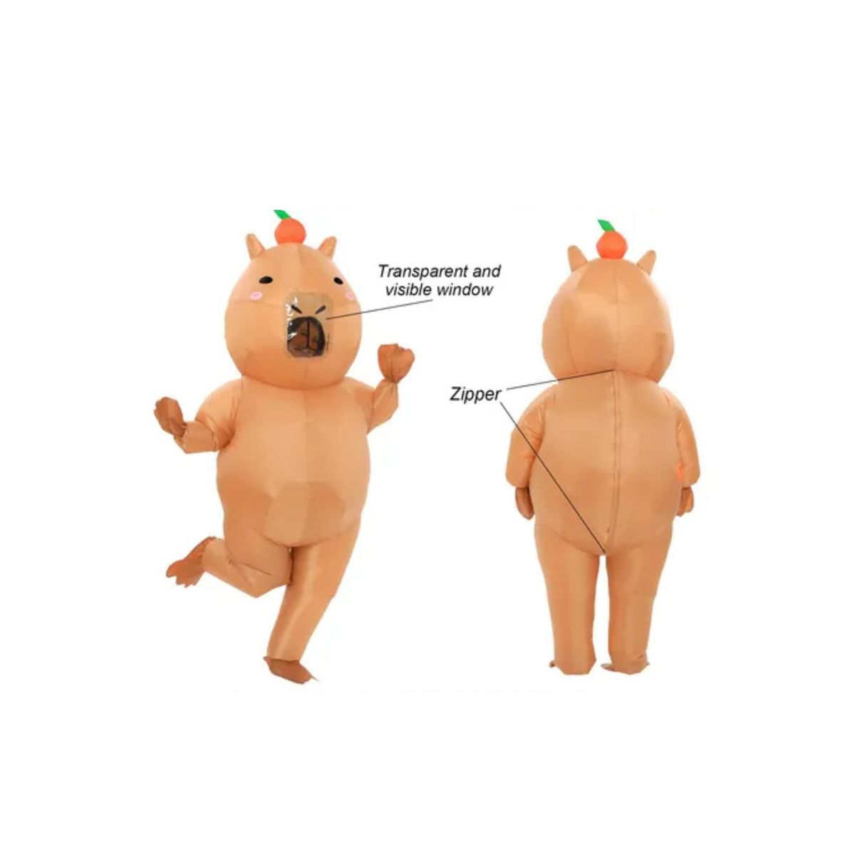 GENERICO - Disfraz De Capibara Inflable Niñoadulto