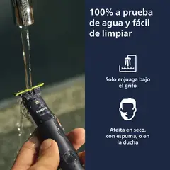 PHILIPS - Afeitadora Oneblade Qp142410 Inalámbrica Recorta Negro