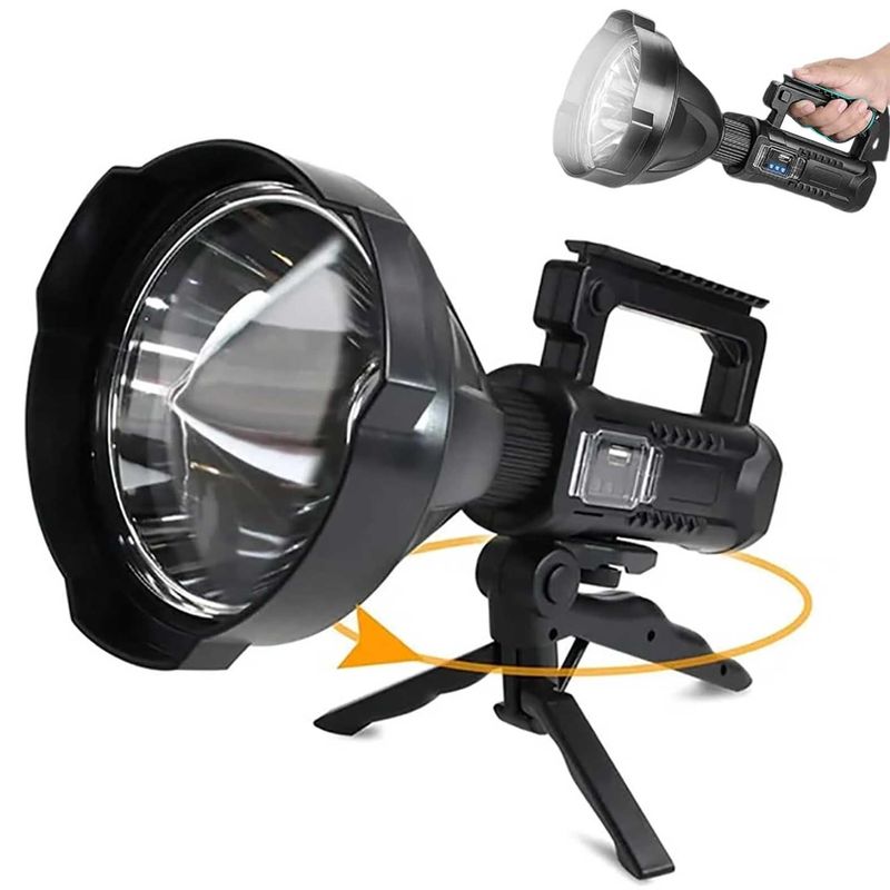 GENERICO - Linterna Led Usb Recargable + Tripode Largo Alcance Luz Frío