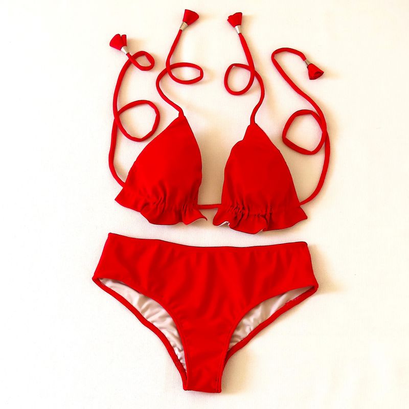 CREA PRINT - HERMOSO BIKINI  de mujer con Top de Triángulos y Bottoms sin amarre
