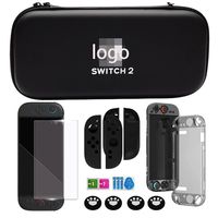 Pack Full Estuche Funda Mica Grips + Para Nintendo Switch 2 Negro