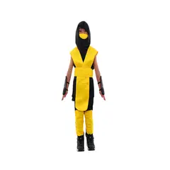 GENERICO - Disfraz De Ninja Amarillo Niñoadulto Cosplay