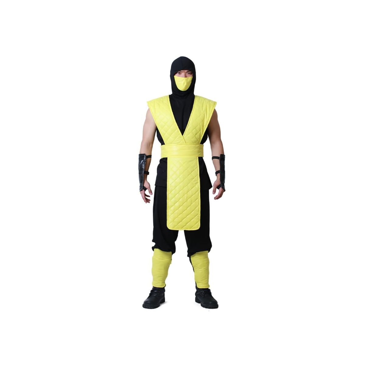 GENERICO - Disfraz De Ninja Amarillo Niñoadulto Cosplay