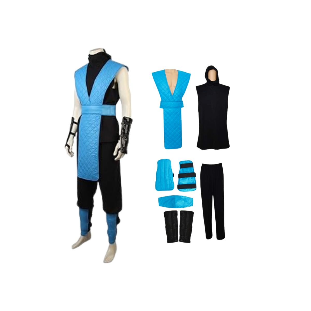 GENERICO - Disfraz De Ninja Azul Niñoadulto Cosplay