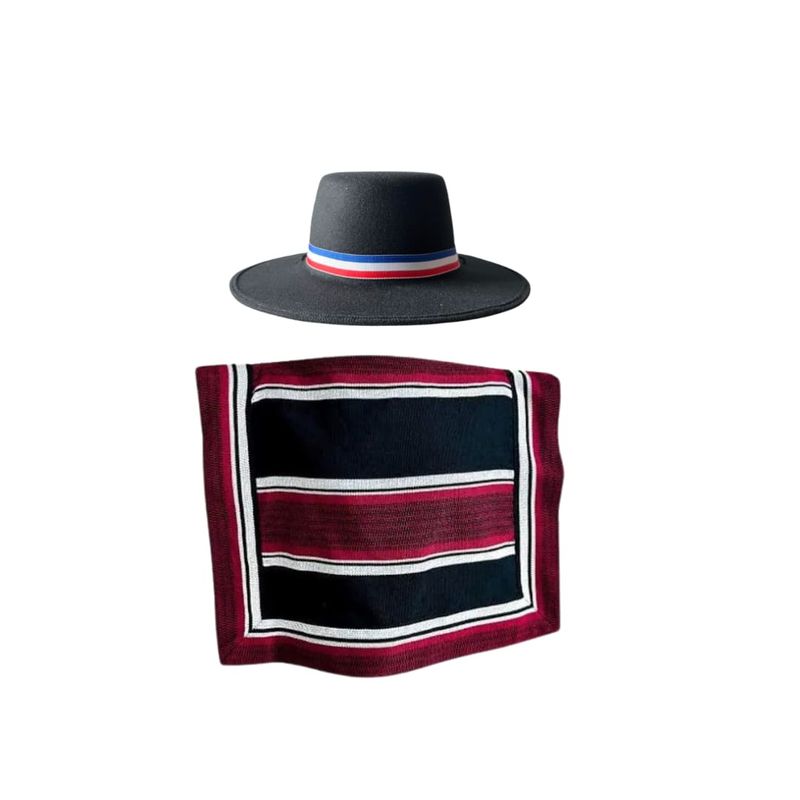 GENERICO - Manta Poncho  Huaso Juvenil - Adulto + Sombrero