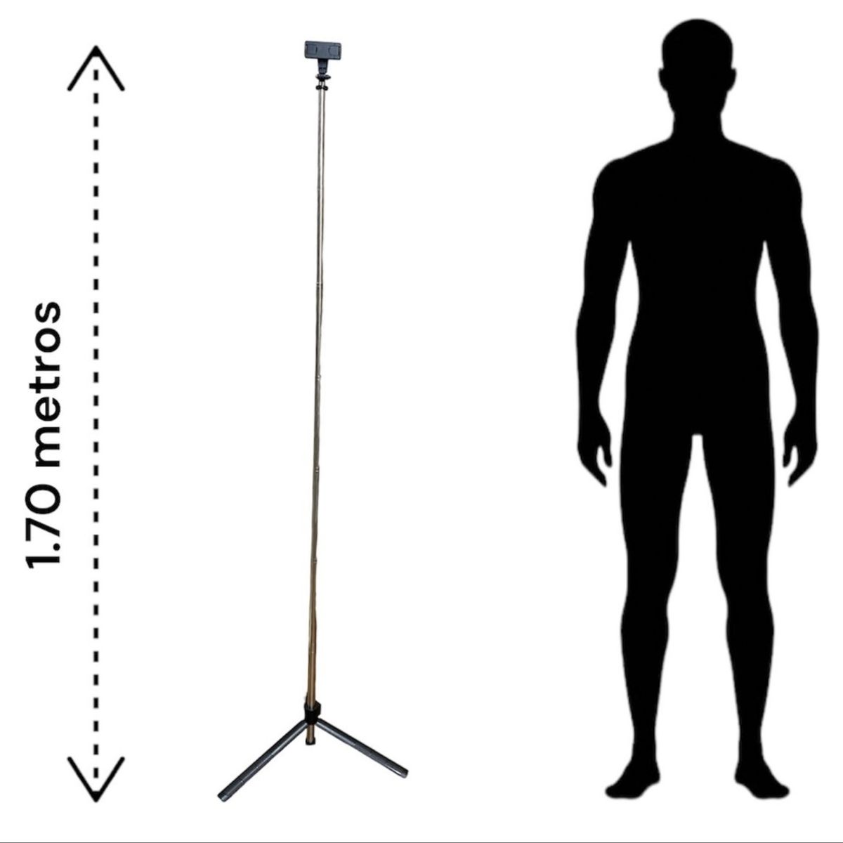 GENERICO - Kit Palo Selfie Bluetooth Monopod + Tripode Tiktok 170cm