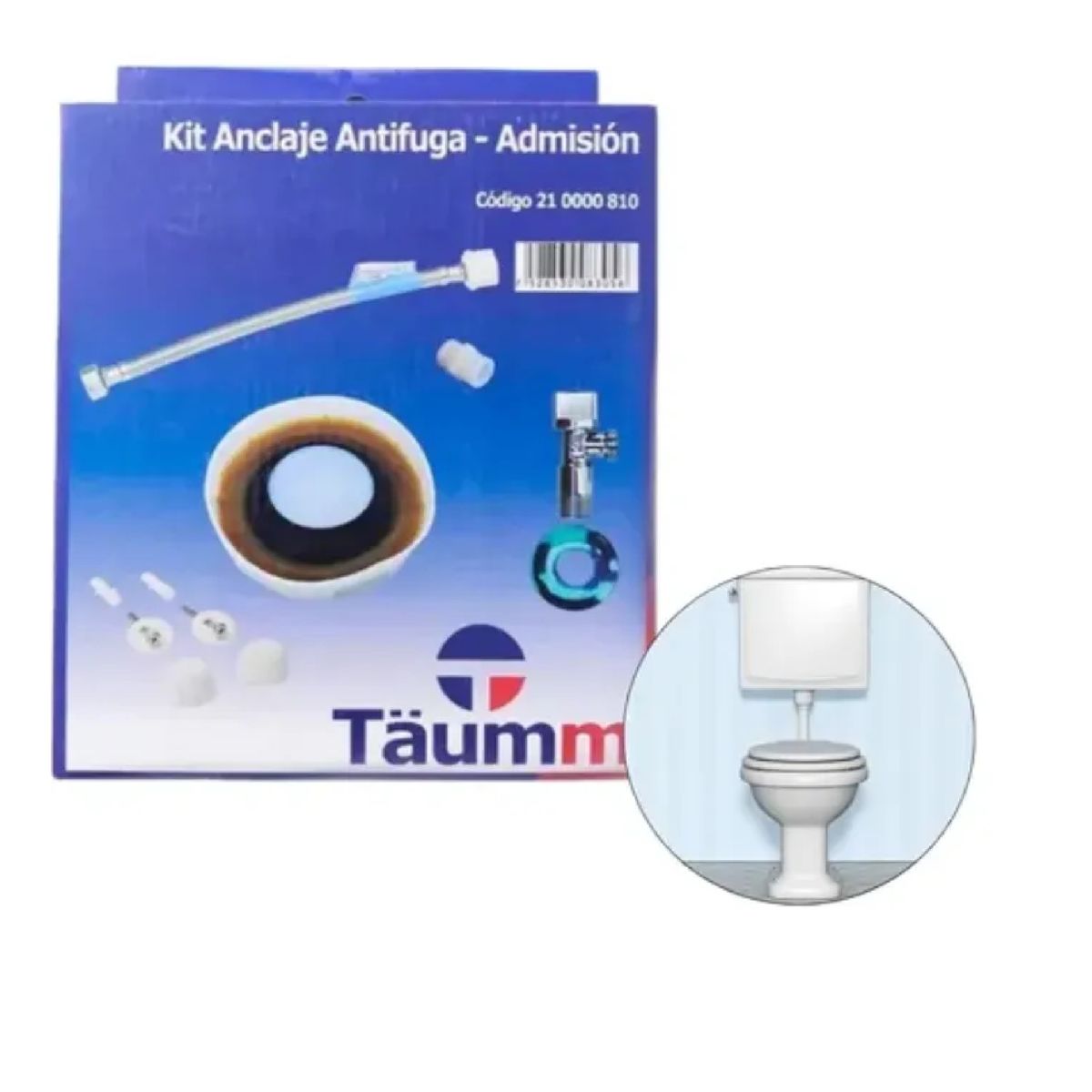 TAUMM - Kit Wc Anclaje Antifuga Admision Set Completo Instalar Wc