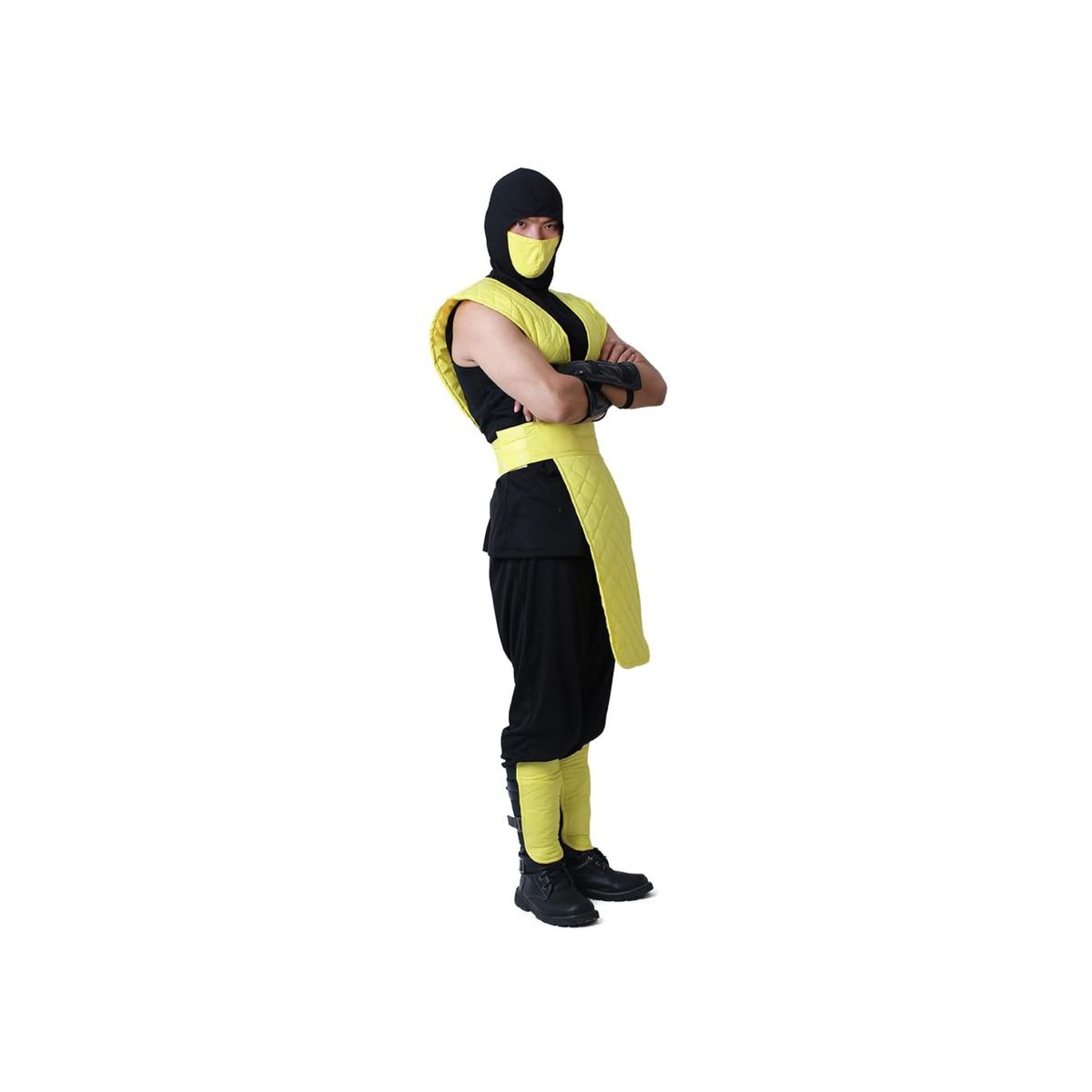 GENERICO - Disfraz De Ninja Amarillo Niñoadulto Cosplay