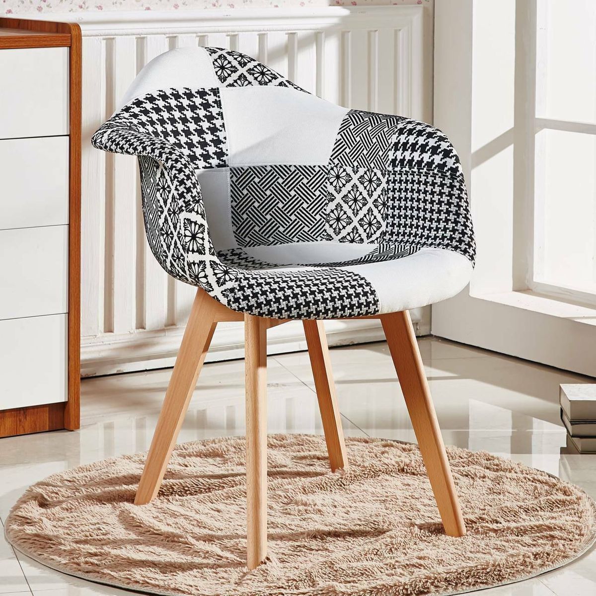 GENERICO - Butaca Patchwork Wood - Negro