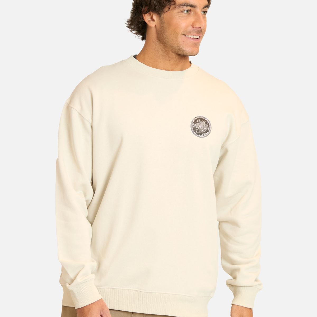 MAUI AND SONS - Poleron CR Brisaria Beige Hombre Maui And Sons - Beige