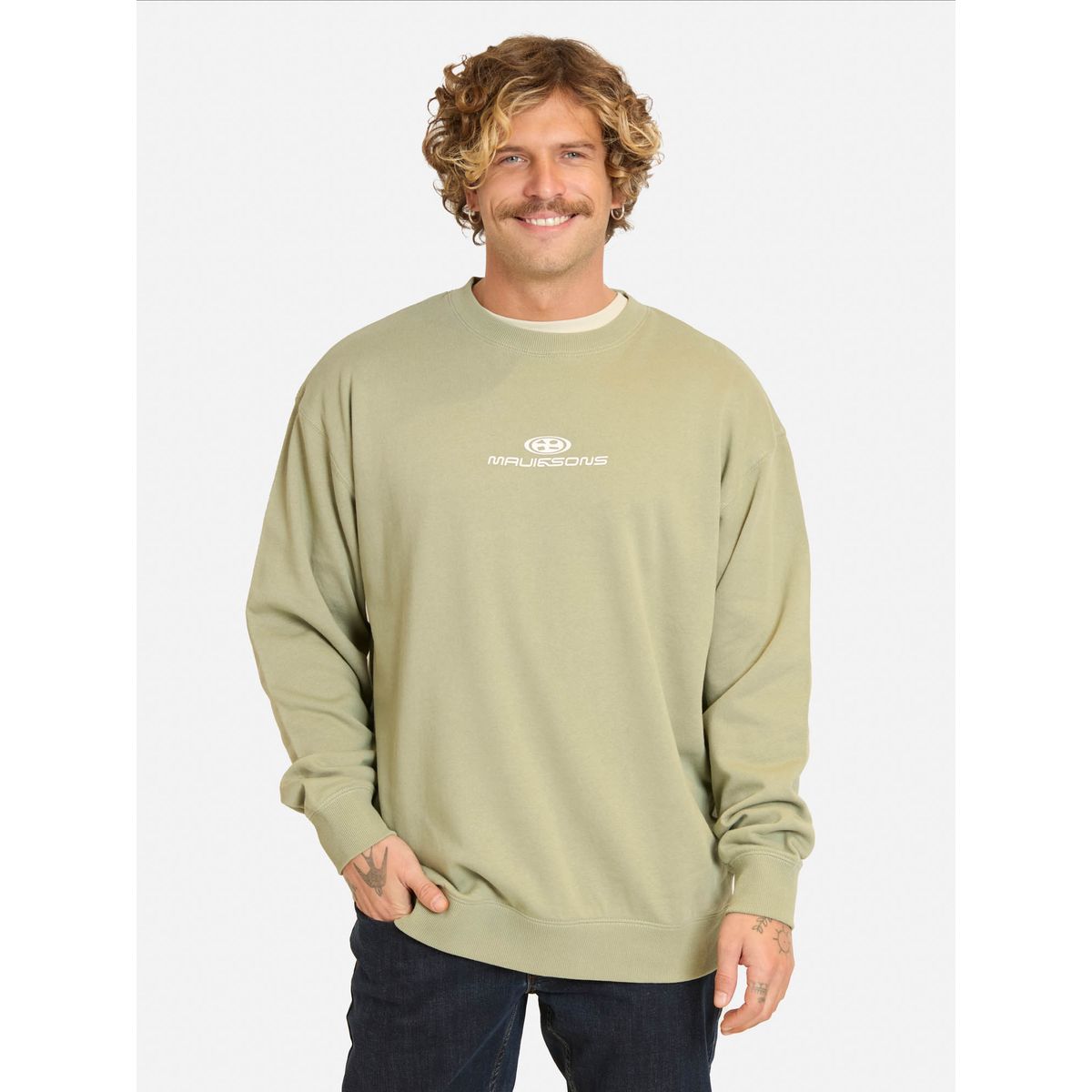 MAUI AND SONS - Poleron CR Flowtica Verde Hombre Maui And Sons - Verde