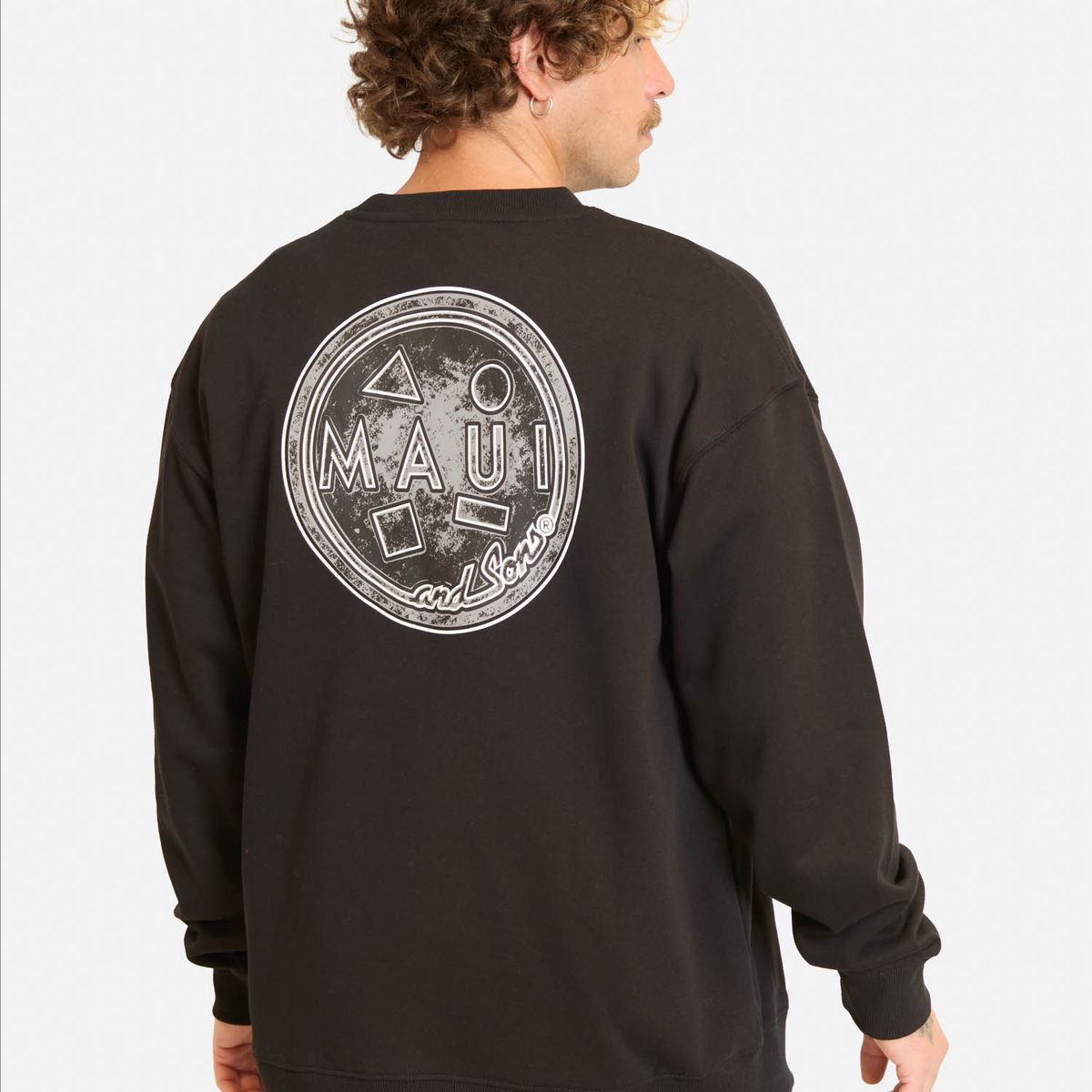 MAUI AND SONS - Poleron CR Brisaria Negro Hombre Maui And Sons - Negro