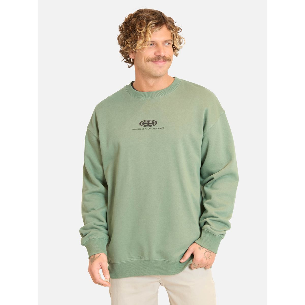 MAUI AND SONS - Poleron CR Costavia Verde Hombre Maui And Sons - Verde