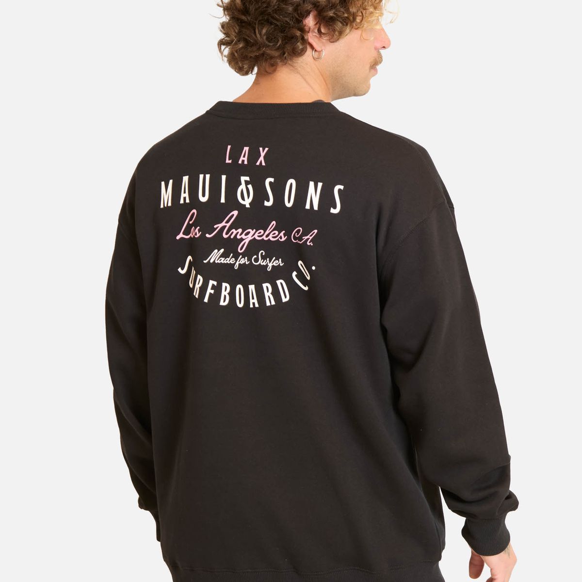 MAUI AND SONS - Poleron CR Sunvara Negro Hombre Maui And Sons - Negro