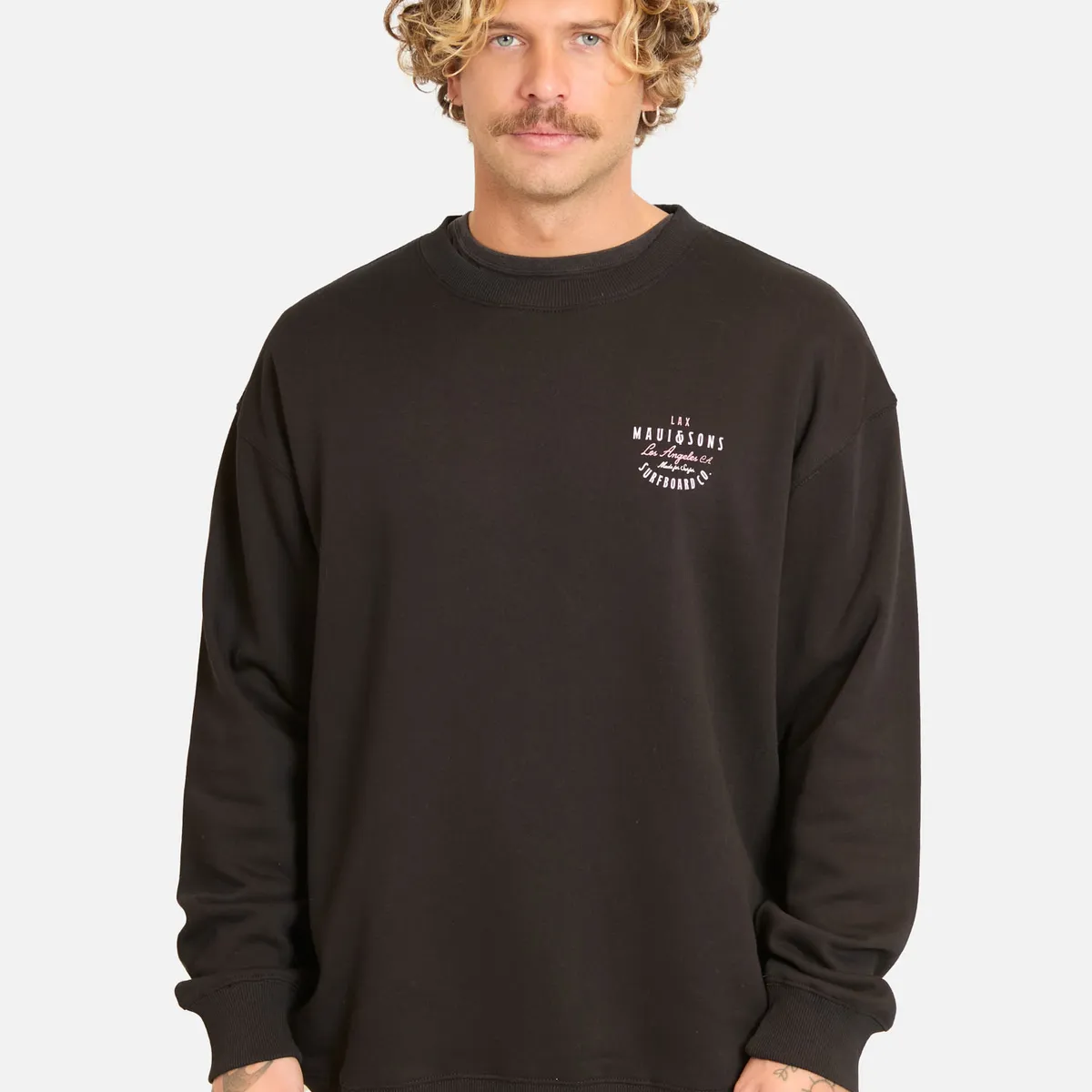 MAUI AND SONS - Poleron CR Sunvara Negro Hombre Maui And Sons - Negro