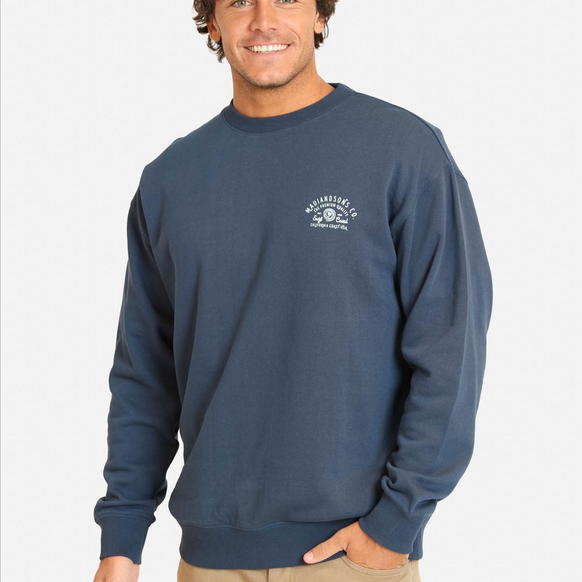 MAUI AND SONS - Poleron CR Vibeara Celeste Hombre Maui And Sons - Celeste