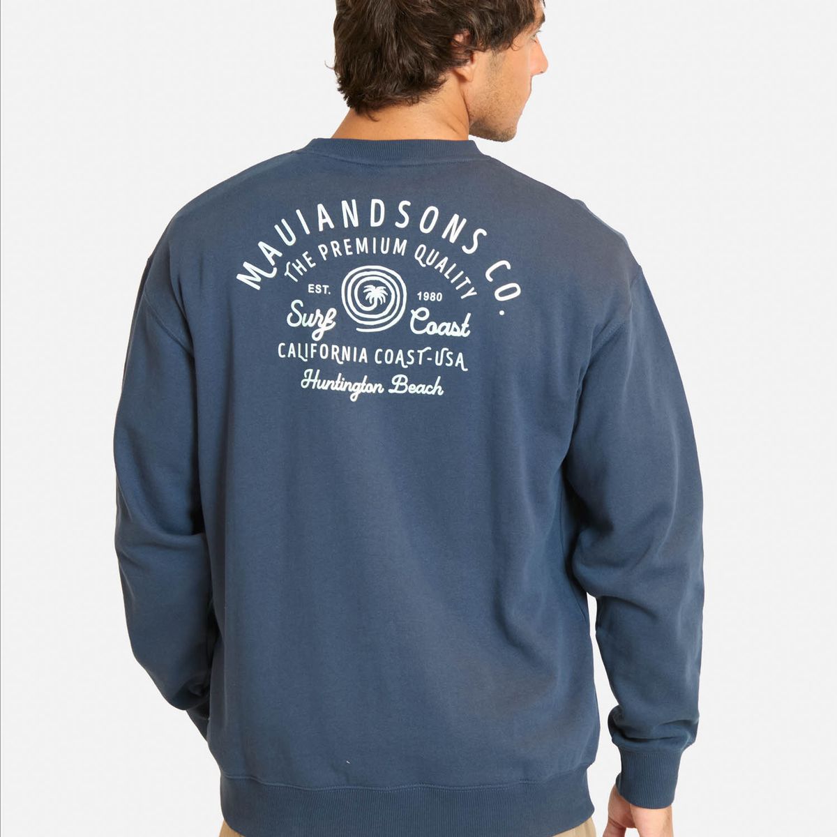 MAUI AND SONS - Poleron CR Vibeara Celeste Hombre Maui And Sons - Celeste