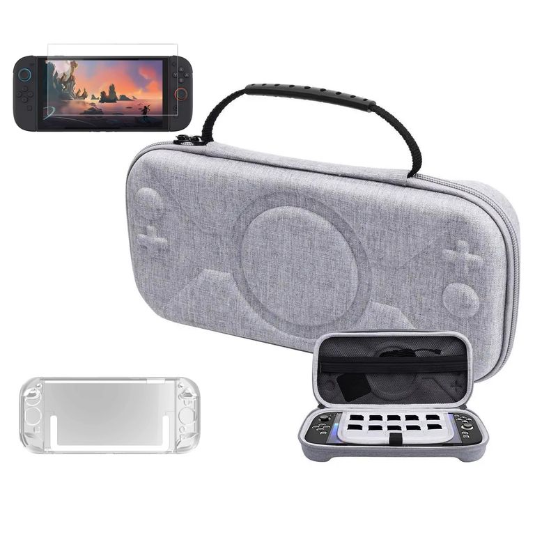 GENERICO Estuche Pro + Mica Vidrio + Funda + Para Nintendo Switch 2 Gris