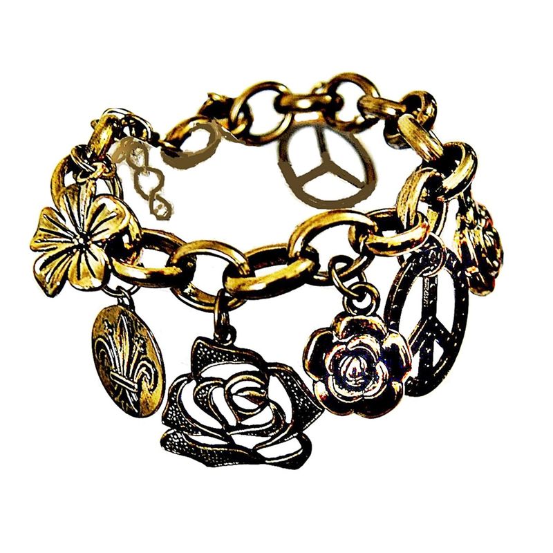 VIVAFELICIA - Pulsera Charms Dubai Dorado