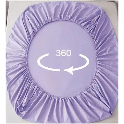 Imagen 2 del producto Juego De Sabanas 2 Plazas Premium 200hilos 200x150cm 4piezas Lila Liso