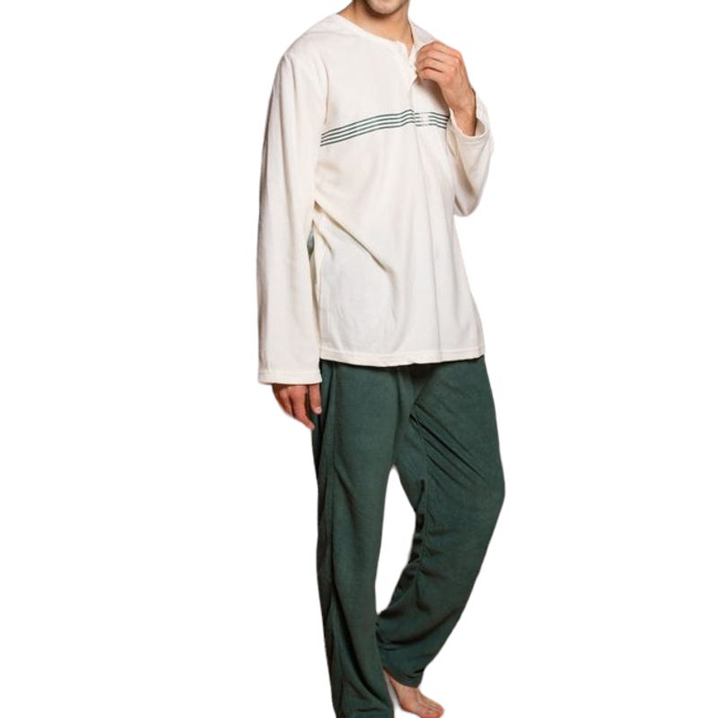BAZIANO - Pijama Botones Micropolar Hombre Otoñoinvierno