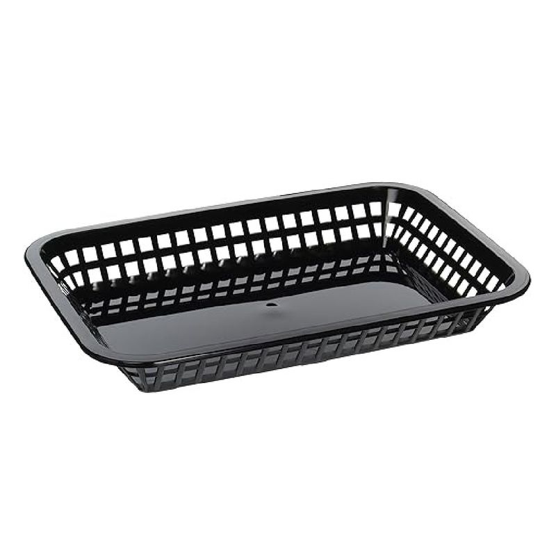 GENERICO - CANASTO POLIETILENO NEGRO RECTANGULAR 30X21X35 CM