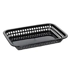 GENERICO - CANASTO POLIETILENO NEGRO RECTANGULAR 30X21X35 CM