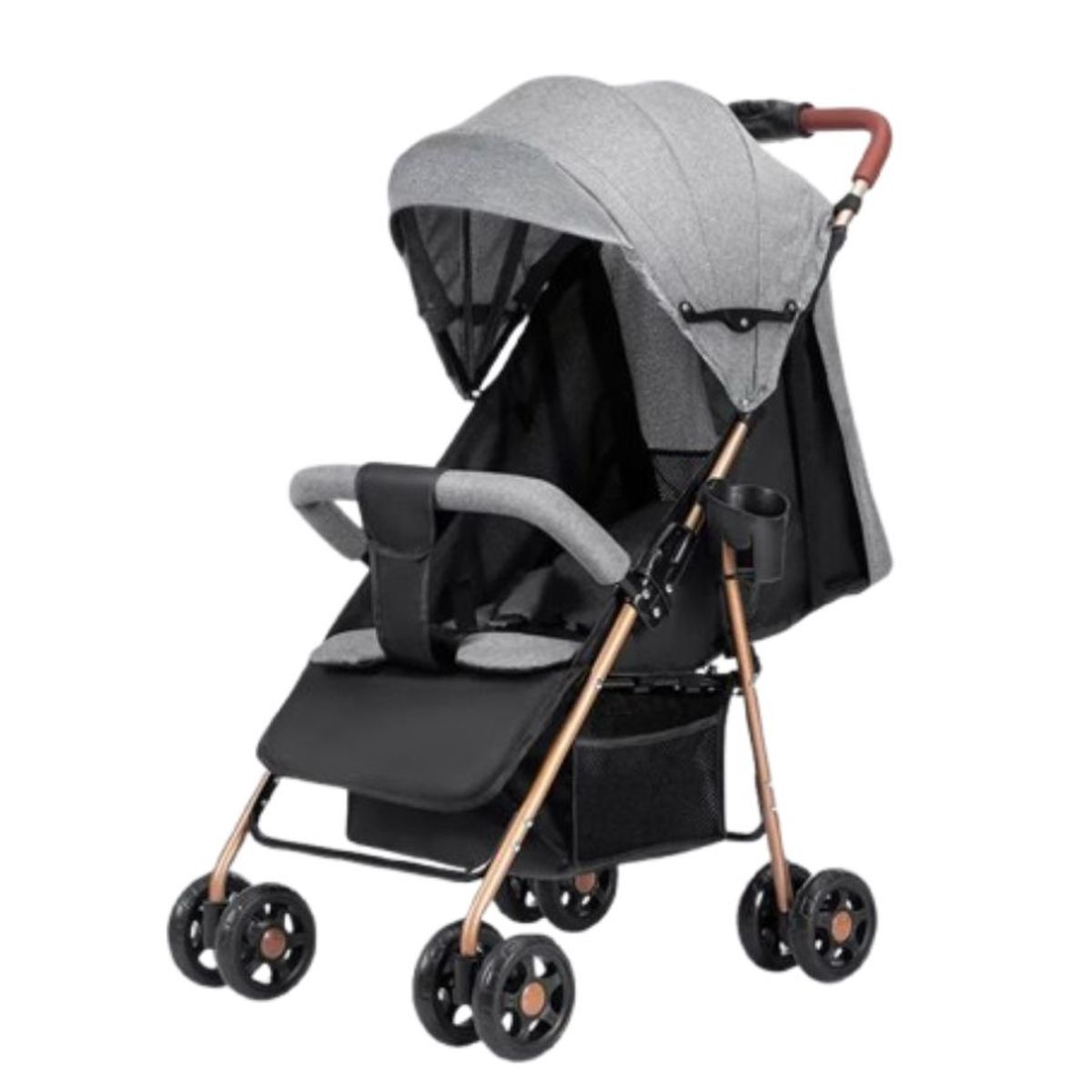 GENERICO - Cochecito de Bebé Plegable Gris