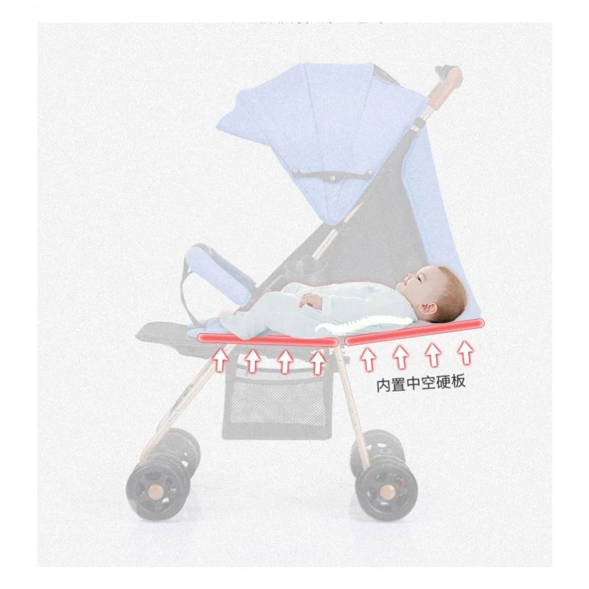 GENERICO - Cochecito de Bebé Plegable Gris