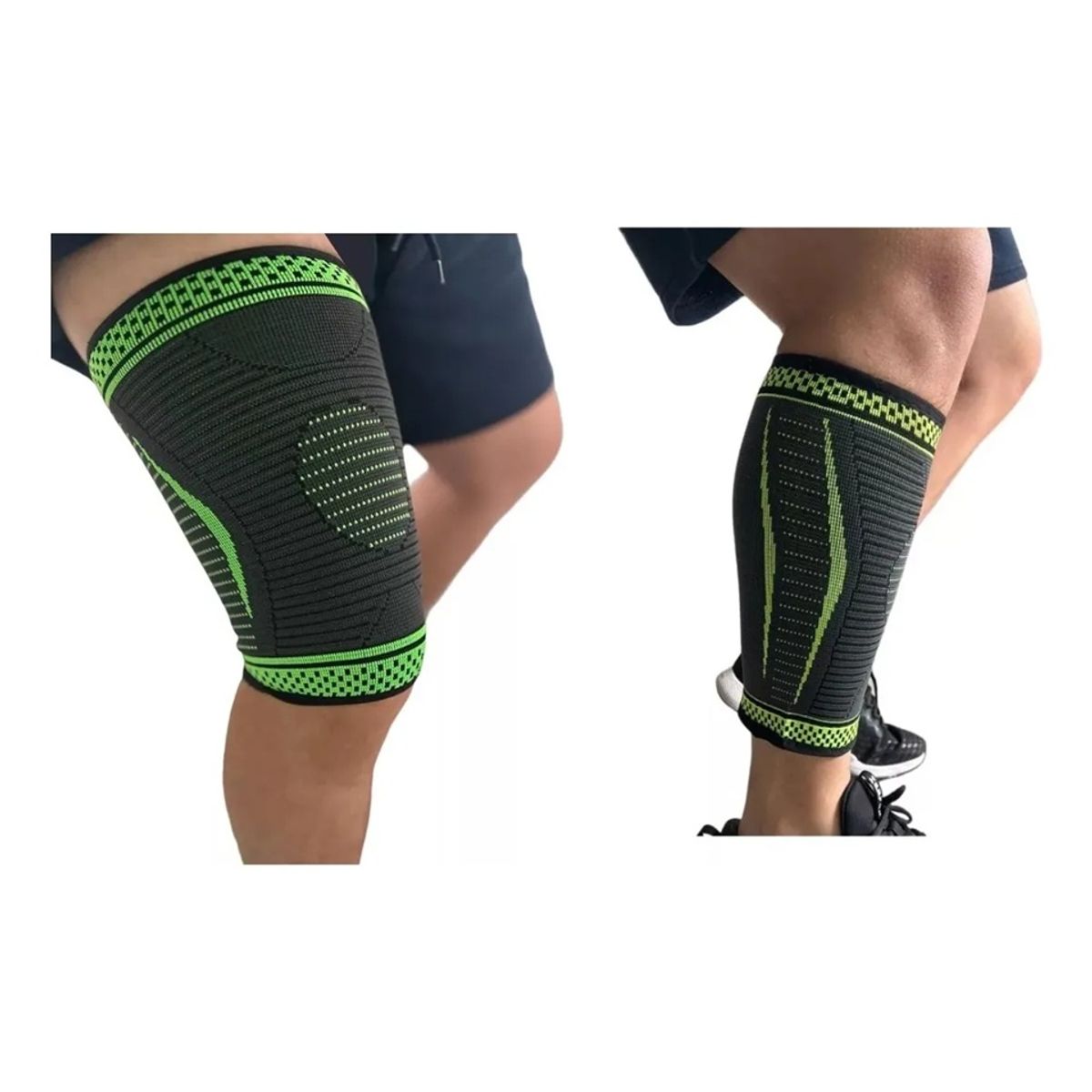 GENERICO - Pack Muslera + Pantorrillera Compresión Deportiva Elástica