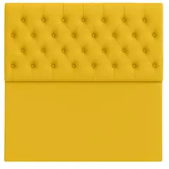 GENERICO - Respaldo De Cama 2 Plazas Amarillo Capitone