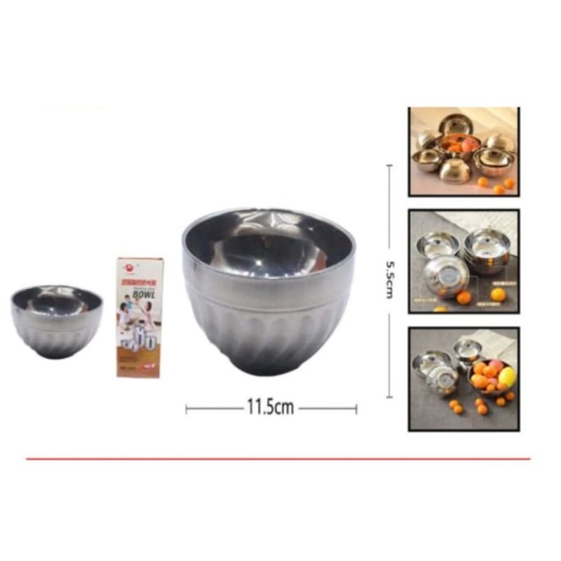 GENERICO - Bowl De Acero Inoxidable 11,5 Cm Para Cocina