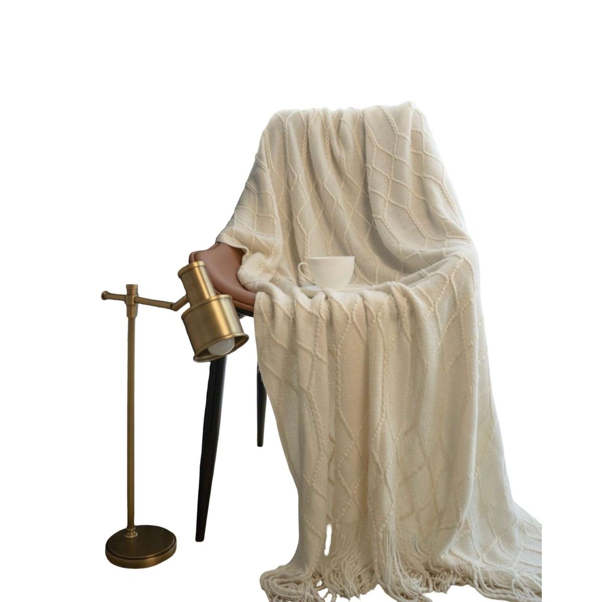 GENERICO - Mantas Tejidas para decorar  127x152 cm