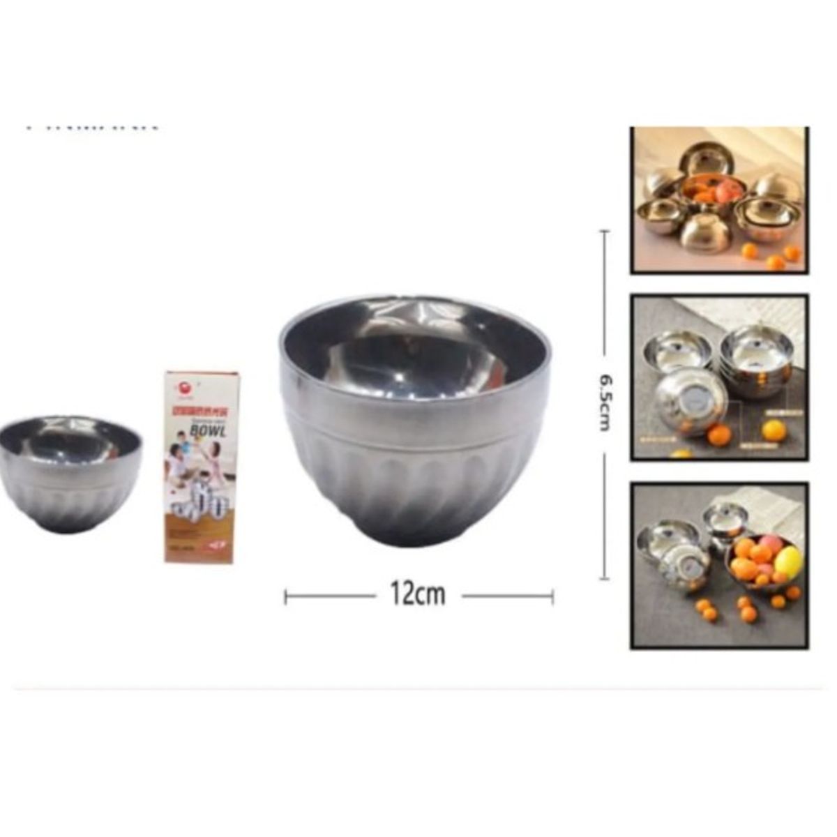 GENERICO - Bowl De Acero Inoxidable 12 Cm Para Cocina