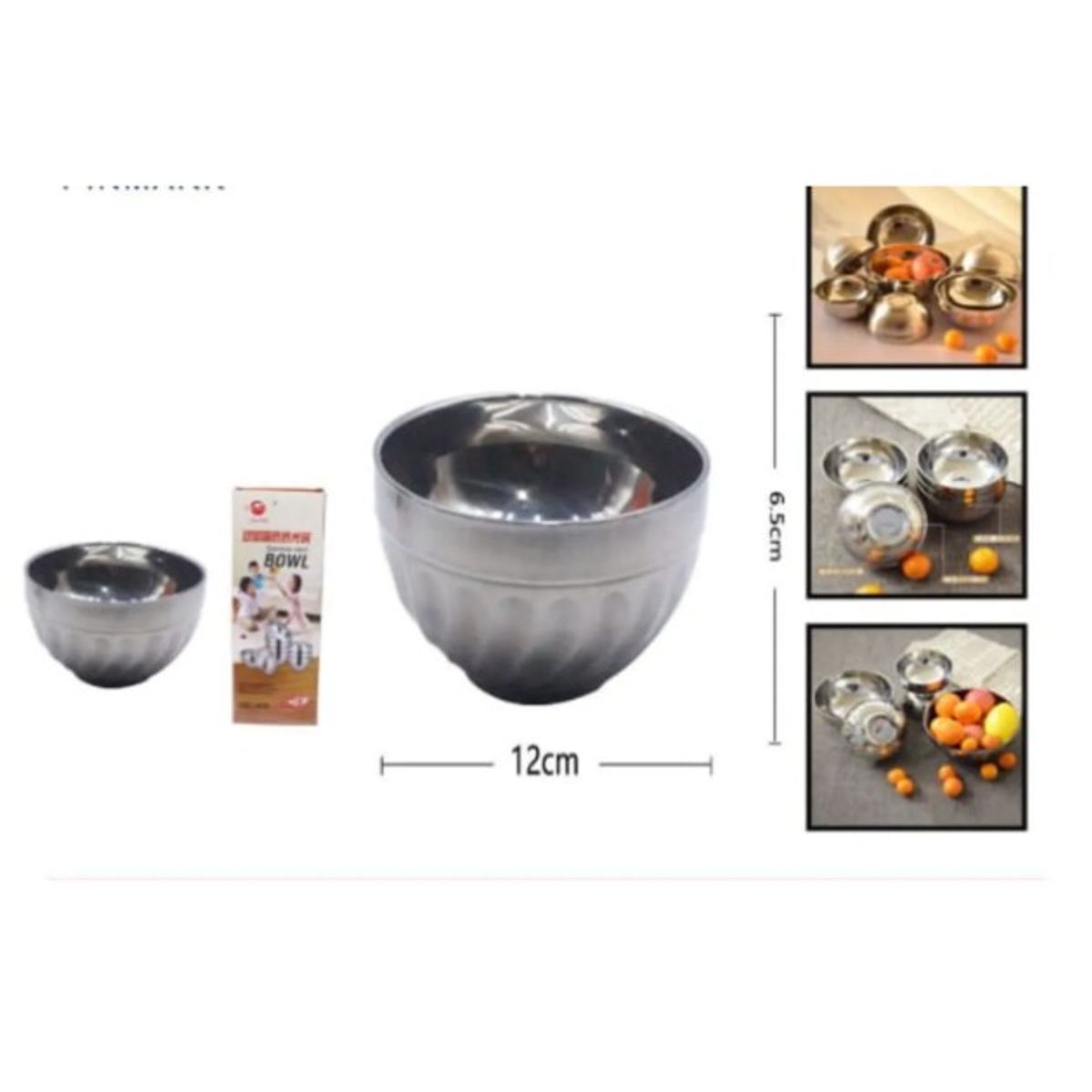 GENERICO - Bowl De Acero Inoxidable 12 Cm Para Cocina