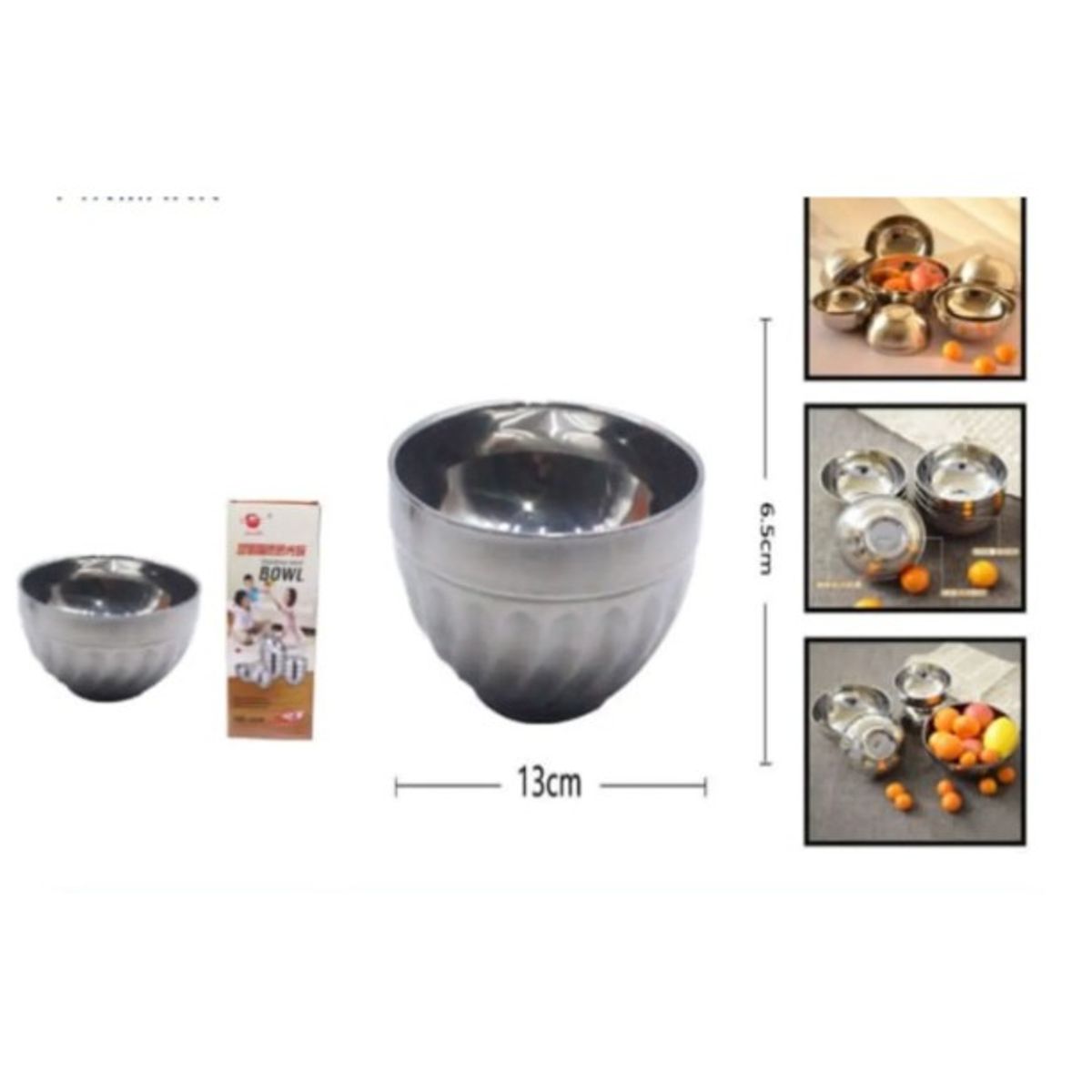 GENERICO - Bowl De Acero Inoxidable 13 Cm Para Cocina