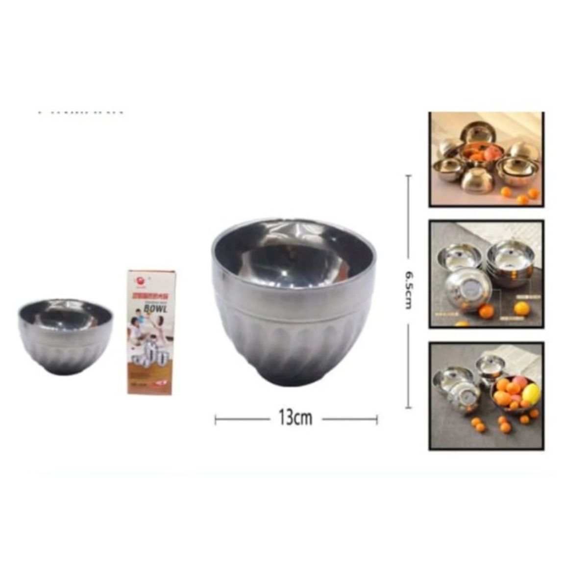 GENERICO - Bowl De Acero Inoxidable 13 Cm Para Cocina