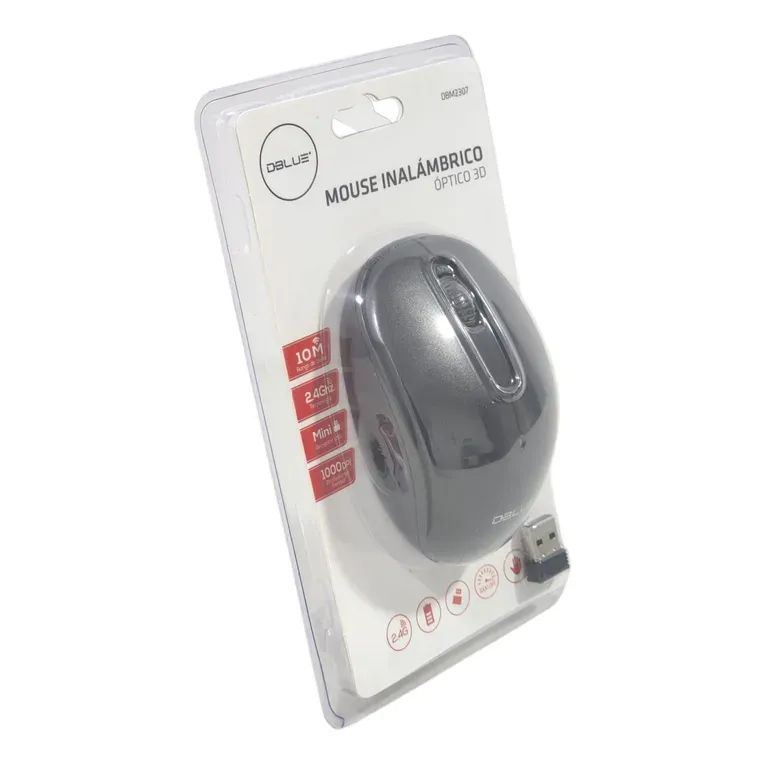 Mouse Inalambrico Optico 3D 24G DBM2307 Negro Negro