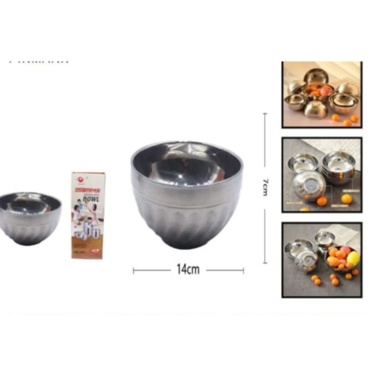 GENERICO - Bowl De Acero Inoxidable 14 Cm Para Cocina