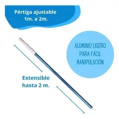MUNDO MAGIA - Mango Extensible Para Limpieza A Piscinas Pértiga Resistente