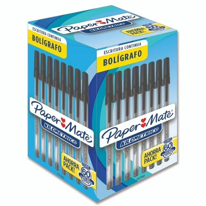 PAPER MATE - Pack 60 láices pasta Paper Mate negro