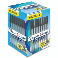 PAPER MATE - Pack 60 láices pasta negro