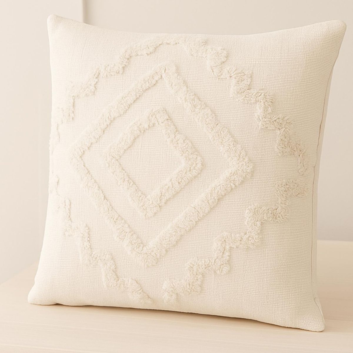 ATMOSPHERA - Cojín Decorativo Diseño Inca Algodón y Poliéster Atmosphera - Beige